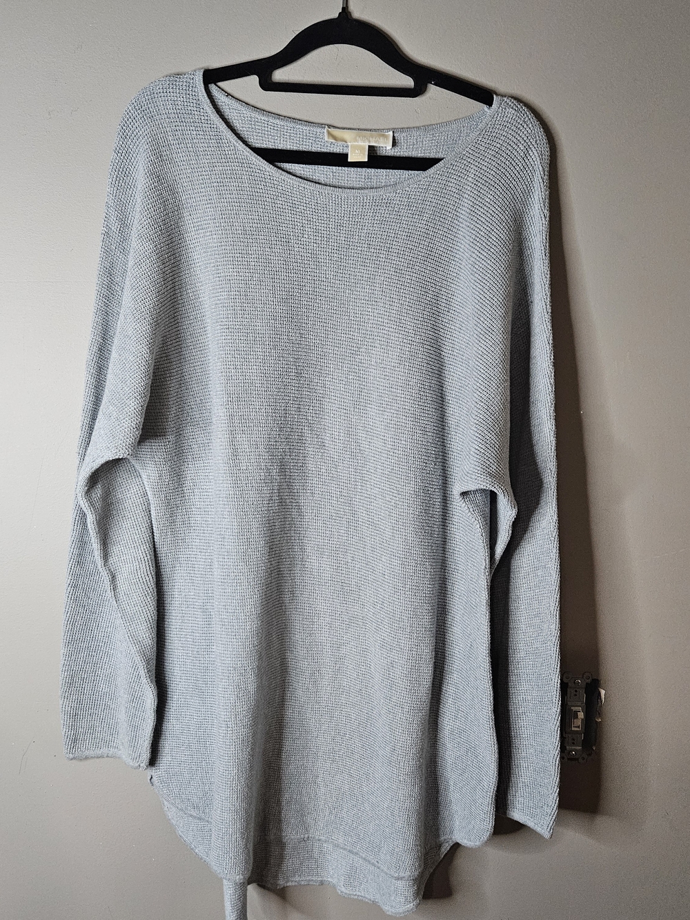 Michael Kors Light Gray Crewneck Knit Sweater - Picture 1 of 5